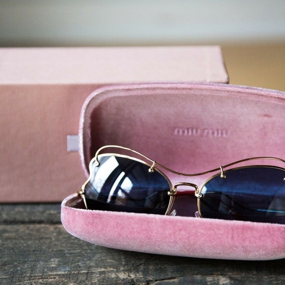 MIU MIU Butterfly Sunglasses Women’s Red Tips MU56 - Picture 7 of 8